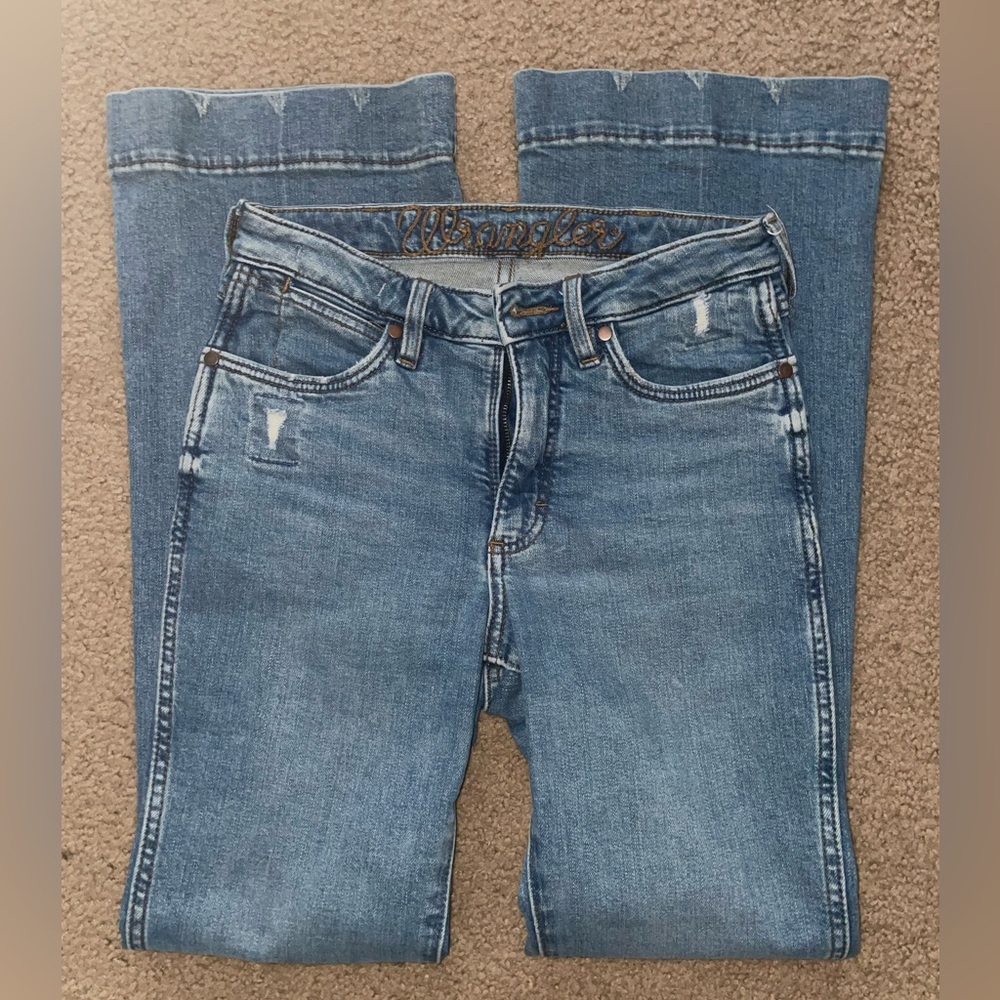 Wrangler Blue Denim Jeans - Picture 2 of 4